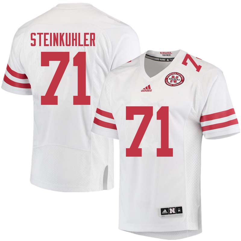 Men #71 Dean Steinkuhler Nebraska Cornhuskers College Football Jerseys Sale-White